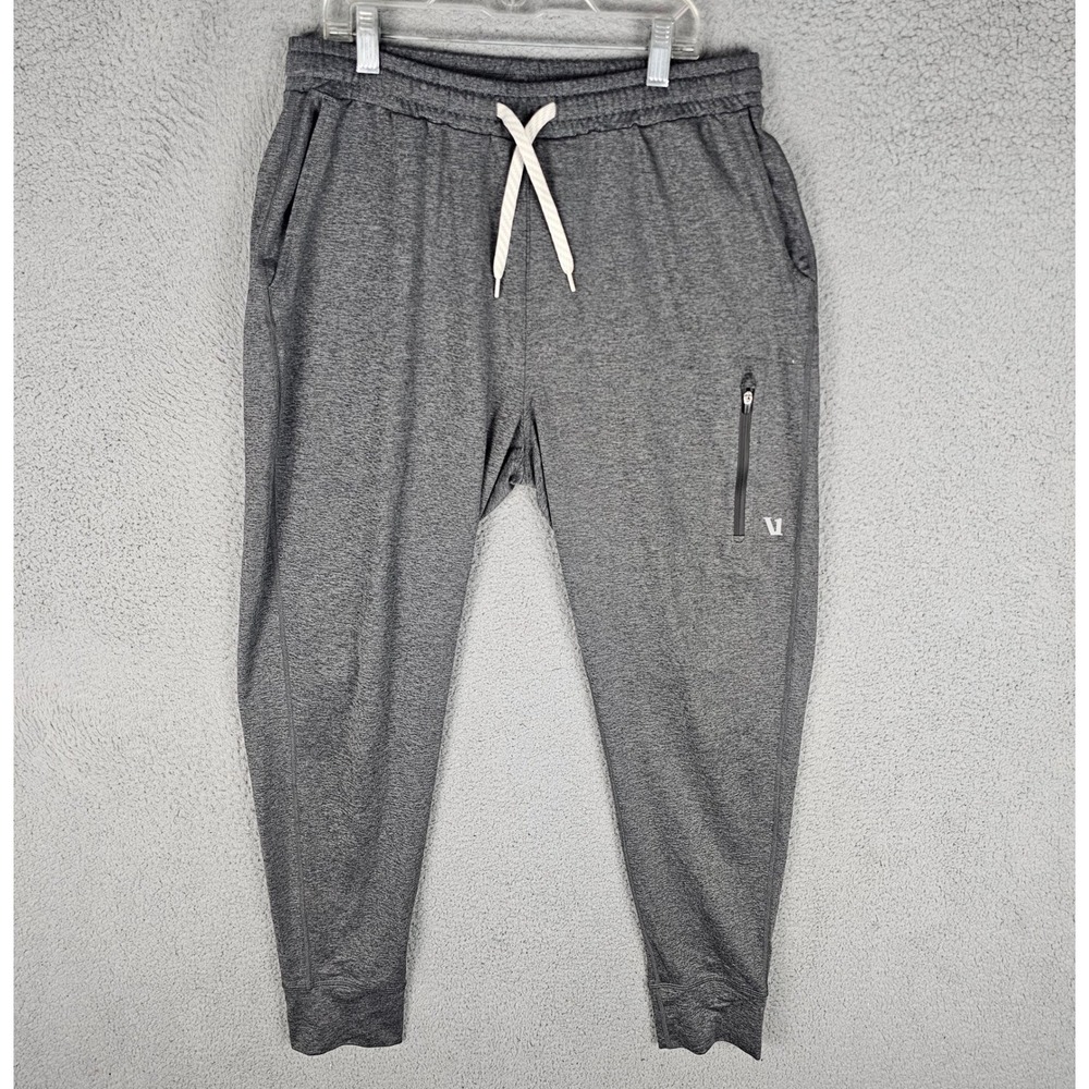 Vuori Joggers Mens Medium Gray Sunday Performance Pants Tapered Stretch Pockets